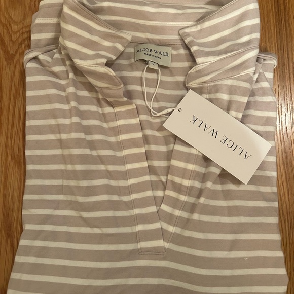 NWT Alice Walk Women's Striped Long Sleeve Top, Size Large - Picture 3 of 5
